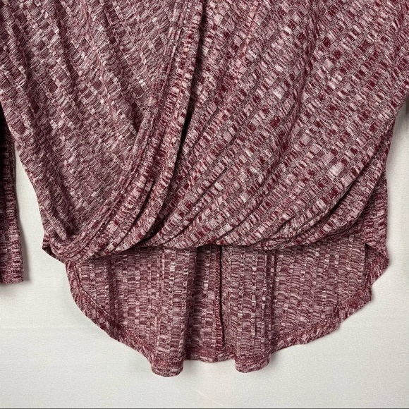 Boutique R2D Red Faux Wrap Front Long Sleeve Blouse S - Picture 4 of 4